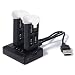 Produktbild YUNIQUE Deutschland ® 2 Stuck 520mAh 3.7V Hubsan X4 Plus-H107D + Plus LiPo Akku + 2-in-1 USB-Ladegerät für RC Quadcopter Drone