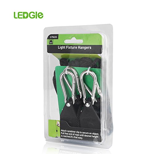 LEDGLE® GS-Haken02 1/8 Zoll Rope Ratchet Seilratsche einstellbare Pflanzenlampe Seilratsche bis zu 68kg Lastkapazität (ein Pair) - 2