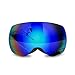 Produktbild TOMOUNT Skibrille, Snowboardbrille 100% UV-Schutz Schneebrille dauerhafter Anti-Fog mit PC Dual-Linse Wind-durchlüft Anti-Schlag Weitwinkel Für Damen und Herren, VLT 12% für Wintersport