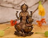 Collectible India Goddess Lakshmi Idol Hindu Laxmi Goddess Statue Home Office Decor (Size 8cm x 5cm)