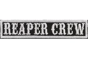 SOA sw, REAPER CREW Namensschild Rangabzeichen Motorad Kutte Patch Aufnäher