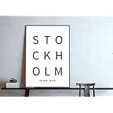 Typo Poster, city-love - Stockholm