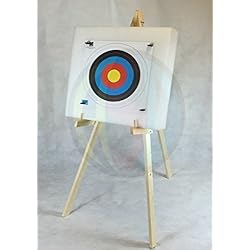 ASD Cible de tir à l'arc en mousse Avec support et 10 blasons 60 x 60 cm
