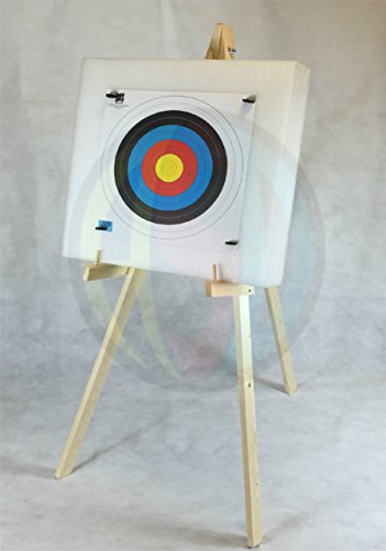 ASD Cible de tir à l'arc en mousse Avec support et 10 blasons 60 x 60 cm