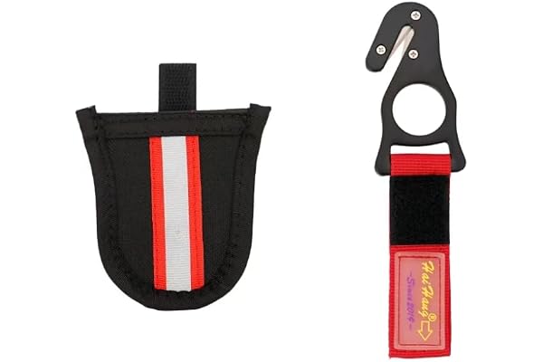 haihong Kitesurfing Harnesses Hook Safety-Knife Paragliding Skydiving with Pocket 2020-SK14 Black