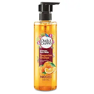 Buds & Berries Tangerine Orange Vitamin C Facewash for Brightening, No Sulphate, No Paraben, 240 ml