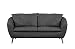 Produktbild Cavadore 3-Sitzer Sofa Flira mit Rückenkissen / 3er Sofa im modernen skandinavischen Design mit Holzfüßen in Buche natur / Geeignet für Küche oder Wohnzimmer / Größe: 189 x 78 x 89 cm (BxHxT) / Strukturstoff in Grau (hellgrau/dunkelgrau)