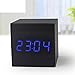 Produktbild Mode Mini hölzerne Uhr/Einfache Stimme Kontrolle Alarm Clock/Kreative gedämpften Licht Alarm Nachtuhr-Schwarz