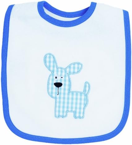 Smithy Fashion 1405018-600 Waterproof Bib with Lucky Dog Design Blue 24 x 24 cm