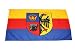 Produktbild Original Handycop® Flagge Fahne F92684 Nordfriesland Regionalflagge mit Wappen 90 x 150 cm - wetterfeste Qualität