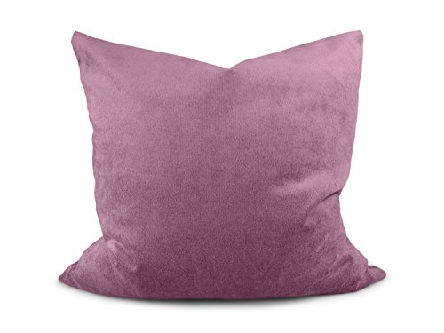 Hochwertige Kissenhülle mit samtig-weichem Chenille-Touch und dezentem Design – erhältlich in 14 modernen Farben und 3 verschiedenen Größen, 60×60 cm, altrosa - 2