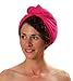TowelsRus Spa Days Luxury Hair Turban, Pink, Absorbent Towel, Lightweight and Cotton