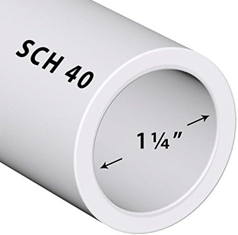 Premium Landscape Pool Spa PVC Pipe Sch 40 1 1/4 Inch (1.25) White / PVC / 4 FT