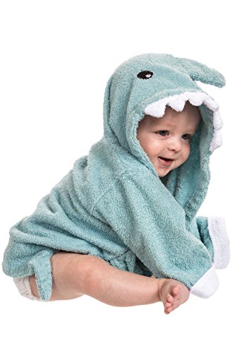 Kapuzenhandtuch Baby von Lexikind | kuscheliger Bademantel aus Frottee | Babyhandtuch mit Kapuze | lustiges Kapuzenbadetuch - 3