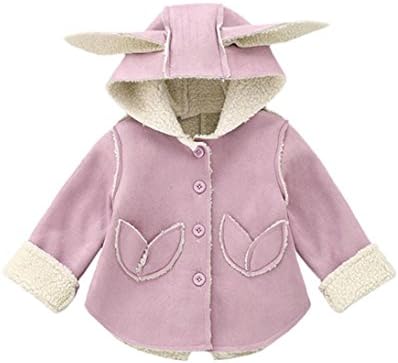 Jacket Coat Baby , DoraMe Infant Boys Girls Ear Warm Winter Overcoat Casual Clothes Tops (6/6-12M, Purple)