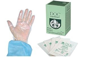 Guanti monouso da esame, DOC Copolimeri su carta, Sterili, Senza polvere, Misura Large, Confezione 100pz