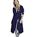 Produktbild Rosennie Damen Winter Trench Coat Wollmantel Frauen Revers Taschen Outwear Lange Cardigan Mantel Elegantes Outdoorjacke Trenchcoat Casual Wintermantel Oberbekleidung mit Gurt(Blau,XL)