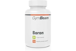 GymBeam Acido Borico Boro Capsule 3 mg - Integratore Alimentare Vegano per Funzioni Cognitive e Produzione di Testosterone, 60 Capsule