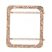 Produktbild Hemobllo Geprägte Muster quadratische Apple Watch Case Metallrahmen Schutzhülle Luxus Cover Shell Stoßstange für Apple Watch-Serie (38mm Rose Gold)
