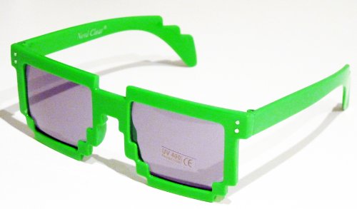 Preisvergleich Produktbild Sonnenbrillen Retro Pixel Style Grün