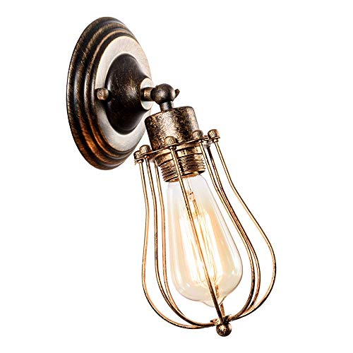 Preisvergleich Produktbild Yunjie Wandleuchte Vintage Verstellbar Metall Wandlampe Antik Wandlampe Rustikal für Landhaus Schlafzimmer Wohnzimmer Esstisch [Energieklasse A+]