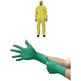 Ansell AlphaTec 2300 Model 132, Disposable Work Overall with Hood, Chemical Protection Type 3/4/5, Waterproof Coverall Suit, Industrial Safety Workwear, Men Women, Yellow