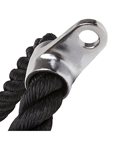 C.P. Sports Griffe für Seilzugturm, Kraftstation, Fitnessturm Bizeps Trizeps Griff, Seil, Latzugstange, sz Griff, Stange, Einhandgriff, Rudergriff, Parallelgriff, Horngriff, Hufgriff, Karabinerhaken - 4