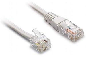 Metronic 495227 Câble téléphone Ethernet RJ11/RJ45 mâle/mâle 3 m Blanc