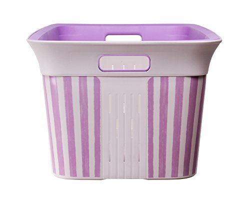 Wäschetruhe Wäschekorb Wäschepuff mit Belüftung Moda Savon 45 Liter mit 4 Griffen Wäschesammler - 2