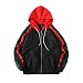 Produktbild Fashion Men's Autumn Winter Packwork Slim Fit Long Sleeve Hoodie Top Blouse Coat (XXXXL, Schwarz)