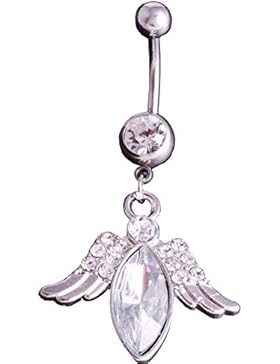 Piercing mit Anhänger Banane Bauchnabelpiercing Chirurgenstahl Bananabell Brass Engel Auge