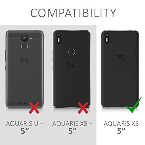 kwmobile Funda para bq Aquaris X5 - Carcasa de  TPU  para m  vil y dise  o de Sol hind   en  Azul Rosa Fucsia Transparente 