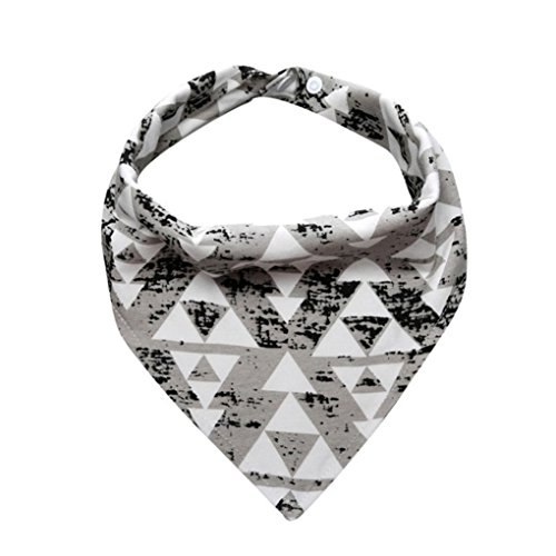 Rosennie Baby Kids Cotton Bandana Bibs Feeding Saliva Towel Triangle Waterproof (Gray)