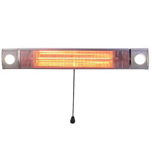 Magic Union Infrarot Heizstrahler 20 silber - Terrassenstrahler - Infrarotstrahler - Fernbedienung 2000 Watt Mit Remote Control