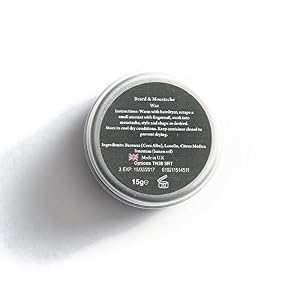 Well Groomed Wizard Beard Wax For Men, Strong Hold Moustache and Beard Wax, beeswax & lemon - 15ml - Image 3