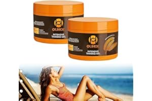 JESSHINY Crème accélérateur de bronzage,Gel de Bronzage Intensif Deluxe,CrèMe de Bronzage à Effet Instantané,Gel Crème AccéLéRateur de Bronzage Naturel,Achieve a Natural Tan Skin (2pc)
