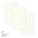 Wandkings 250 Sterne und Sternschnuppen für Sternenhimmel, extra starke Leuchtkraft, Wandsticker Leuchtaufkleber, Fluoreszierend und im Dunkeln leuchtend - 3