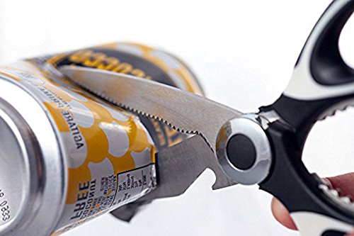 Küchenscheren Edelstahl Hochleistungs Utility Küchenschere mit scharfen Klingen Mehrzweck Haushalt Schere für Geflügel Huhn Fisch Fleisch Gemüse Kräuter Obst Nüsse und mehr - 4