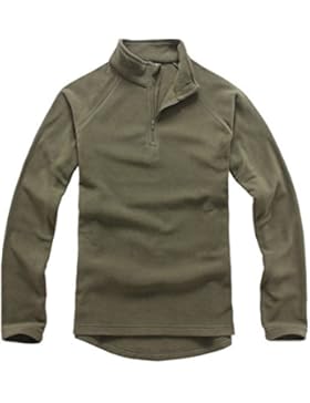 bmeigo Uomo Solid Color Stand Collar Shirt Felpe Athletic Zipper Giacca in pile