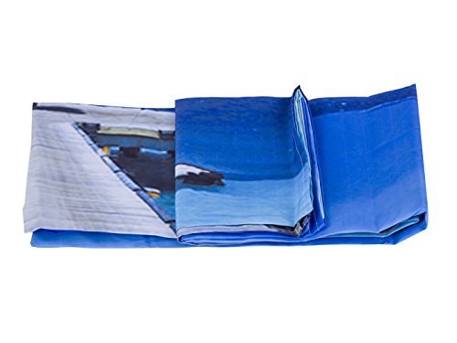 beddingleer 180 cmx180 cm hellen blauen Meer und Himmel Wasserdicht Duschvorhang, Dekorationswand Duschvorhang aus Stoff, mit Haken Serie Nature 180,3 x 180,3 cm - 6