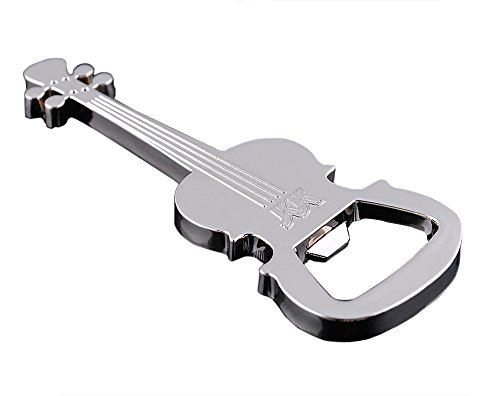 niceeshop(TM) Kreative Musik Gitarre Metall Flaschenöffner (Silber)