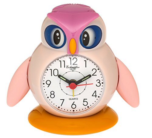 Eichmüller Kinderwecker Eule rosa Analogwecker mit Alarm Snooze und Licht - 2