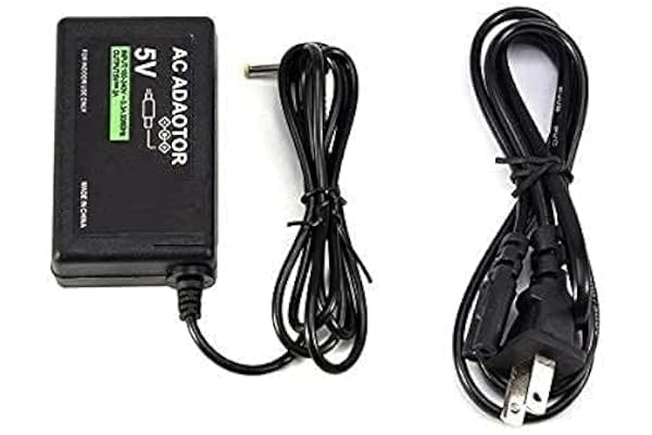 GAMENOPHOBIA PSP AC Power Adapter Charger for Sony PSP 1000/2000/3000/E1004 5V 2A Fast Charging Replacement Power Supply Cord Compatible with All PSP Models (Black)