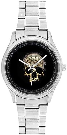 Sugar Skull Personalized Gift Custom Metal Watch with Stainless Band(40mm dia)