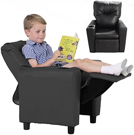 Kids Recliner Boys Girls Chair Children's Sofa with Cup Holder