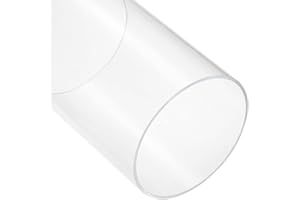 Unifizz Tubo in plastica acrilica trasparente, rotondo, rigido, diametro interno 105 mm, diametro esterno 110 mm, per illuminazione, modelli, idraulici, artigianato