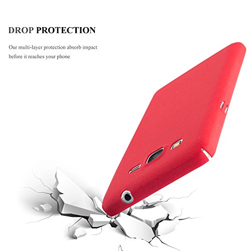 Samsung Galaxy GRAND PRIME Funda Super Delgada de Pl  stico Duro en FROSTY ROJO de Cadorabo  Dise  o FROSTY      Cubierta Protectora Ligera con Antichoque y Resistente al Rayado para Tel  fono M  vil     Protecci  n Carcasa Case Cover