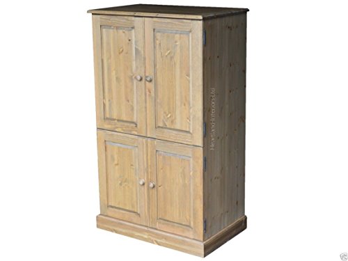 Solid Pine Desk, Handcrafted & Waxed 4 Door Computer Workstation, Hideaway, Hidden home office. PC Cupboard. Choice of Colours. No flat packs, No assembly (WS4D1)