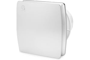 ISOISL Badlüfter 150mm mit Feuchtigkeitssensor und Rückstauklappe – Leiser Abluftventilator für Bad, Küche, Keller, Timer und Energiesparend