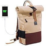 EverVanz Sac à Dos pour Ordinateur Portable, Sac à Dos de Voyage résistant à l'eau, Sac de Jour léger et décontracté, Sac d'école élégant avec Port USB